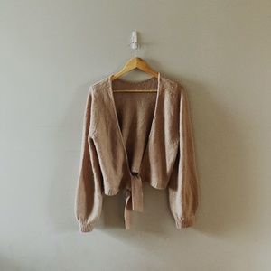 Balletcore Reversible Tie Wrap Cardigan Sweater Abercrombie & Fitch L